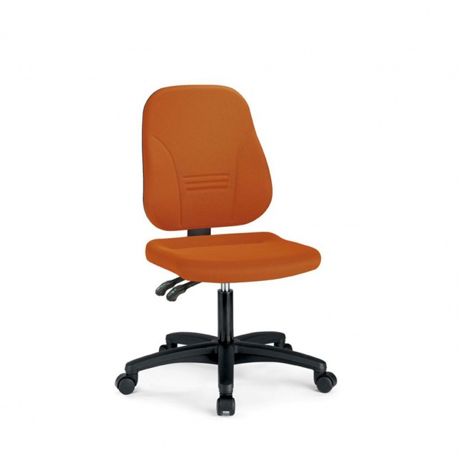 Bürodrehstuhl ohne Armlehnen, Sitz- und Rückenlehne gepolstert, Neigemechanik,